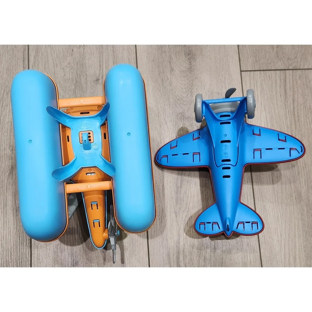 Green Toys Airplane & Seacopter Set Kids Toy 100% Recycled‎ Plastic Made in USA